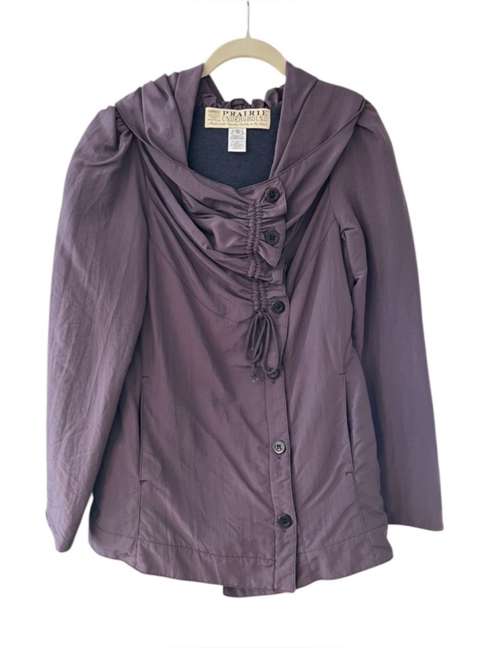 Prairie Underground Purple Spindle Hoodie Lined Jacket Size Small